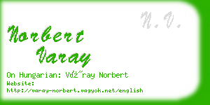 norbert varay business card